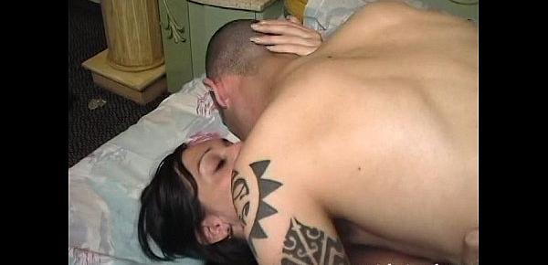  couple is fucking on the bed